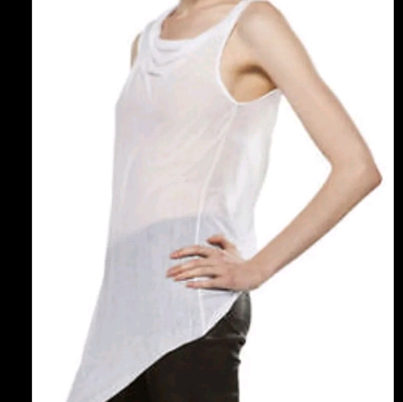 Helmut Lang Tops Helmut Lang Threadbare T Twist Back Asymmetric